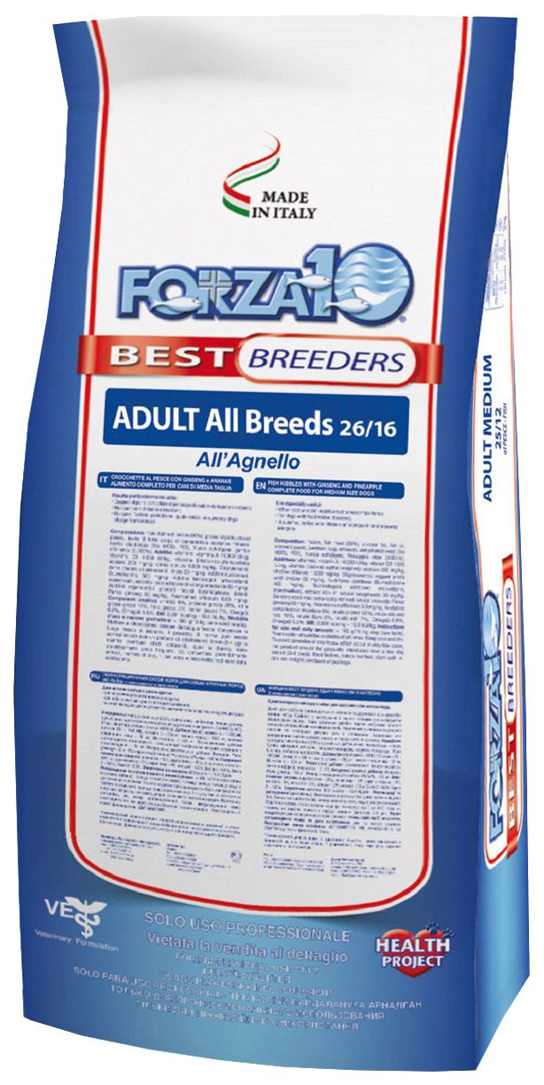 фото Сухой корм для собак forza10 best breeders ягненок 2 шт по 20 кг