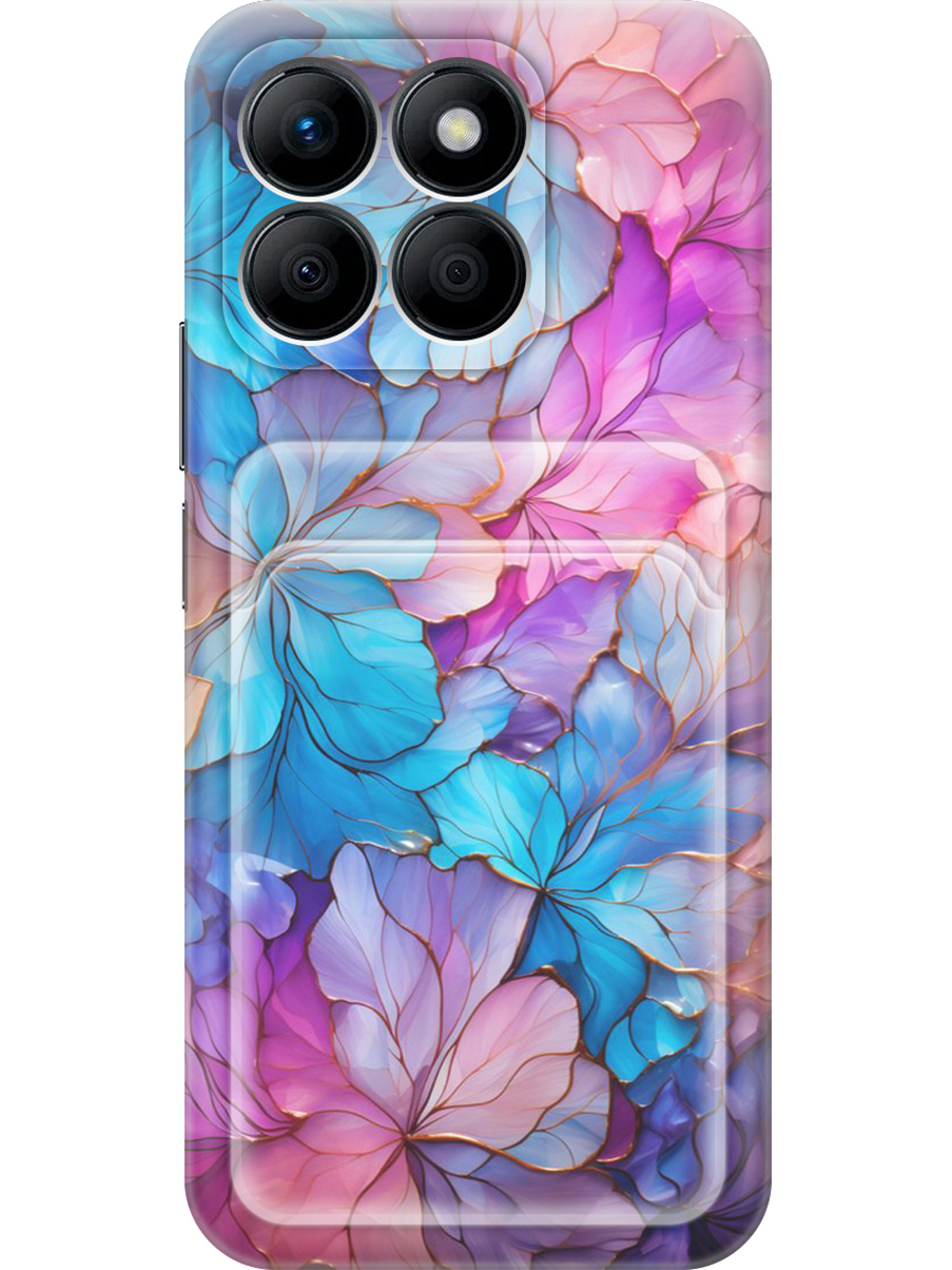 

Силиконовый чехол на Honor X8b с принтом с карманом для карты прозрачный 786687, Прозрачный;голубой;розовый, 781973222