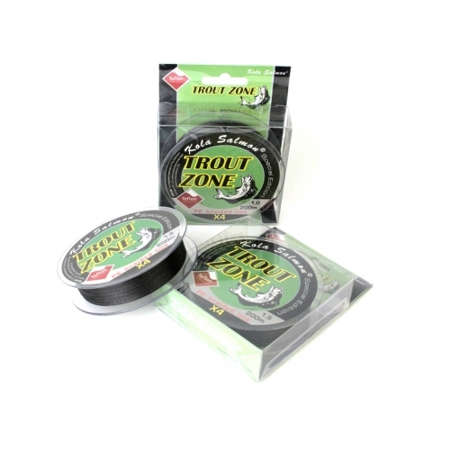 Леска плетеная (шнур) TROUT ZONE EDITION/HYBRID X4 PE GREY (TZEH4PE200G-15 (200 м 0,205мм)