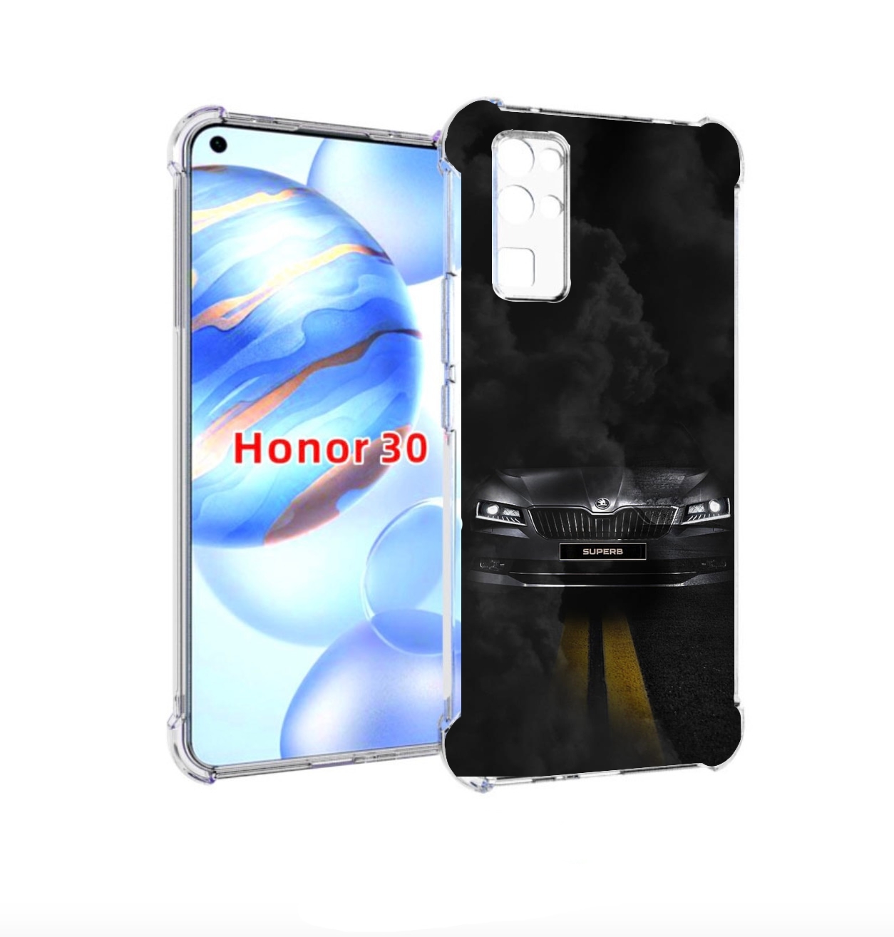

Чехол бампер MyPads skoda шкода 1 для Honor 30 (BMH-AN10) против, Прозрачный, Tocco
