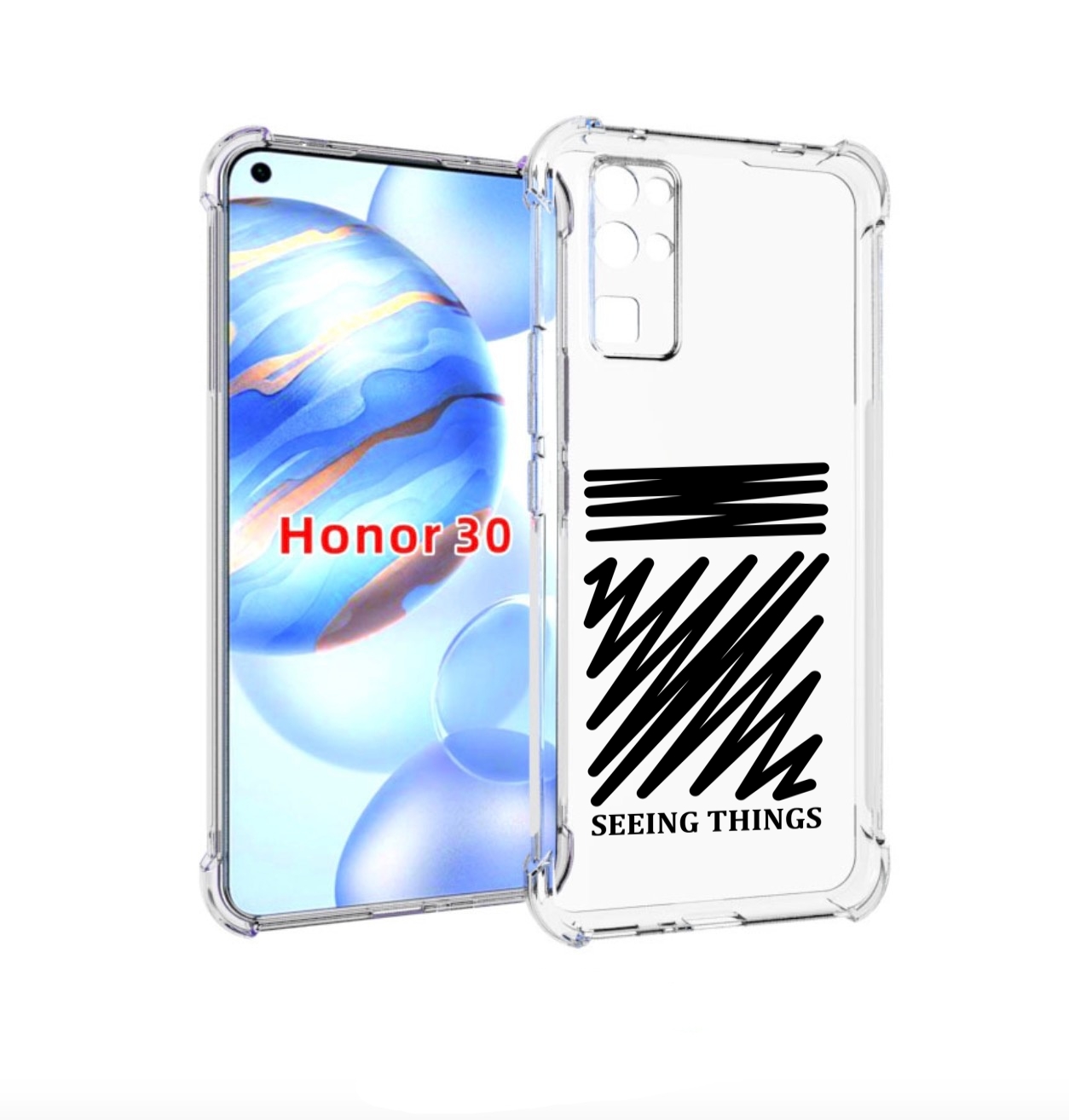 

Чехол бампер MyPads seeing-things для Honor 30 (BMH-AN10) против, Прозрачный, Tocco