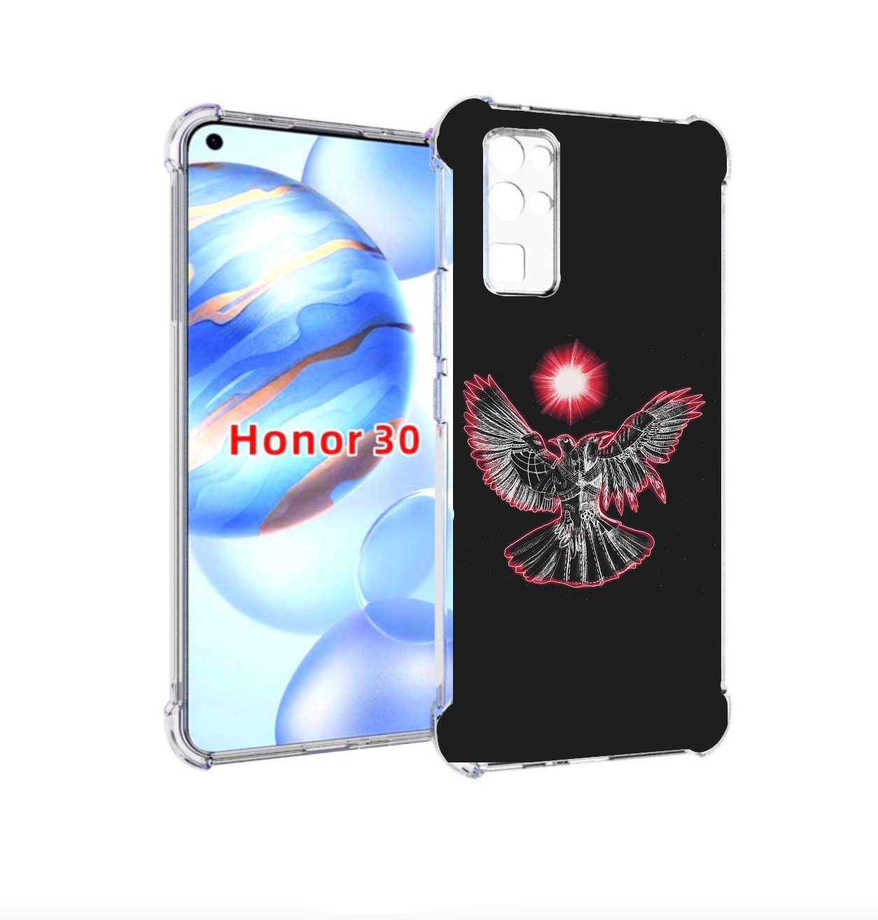 

Чехол бампер MyPads pyrokinesis валькирия для Honor 30 (BMH-AN10, Прозрачный, Tocco