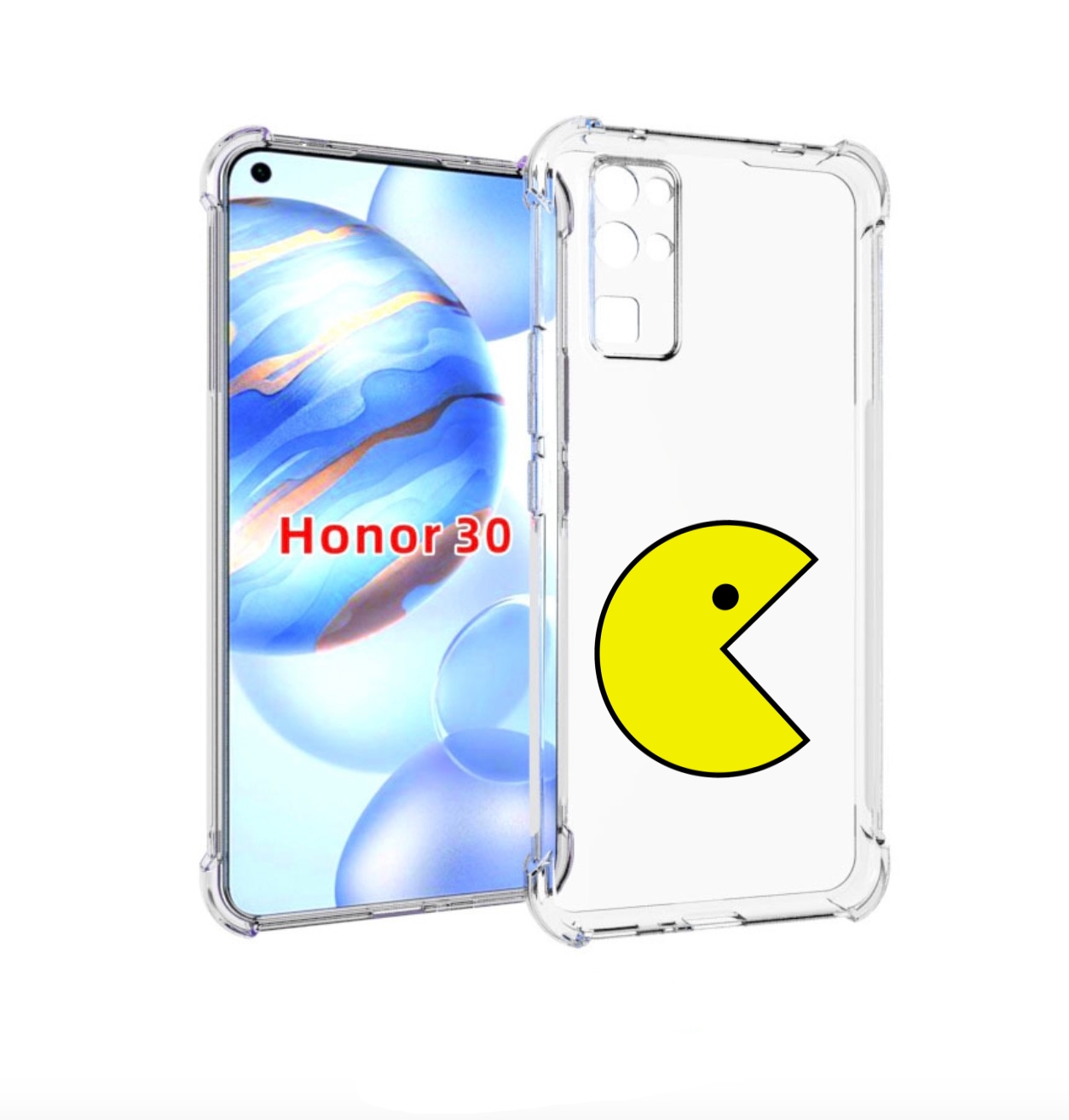 

Чехол бампер MyPads pacman-пекмен для Honor 30 (BMH-AN10) против, Прозрачный, Tocco