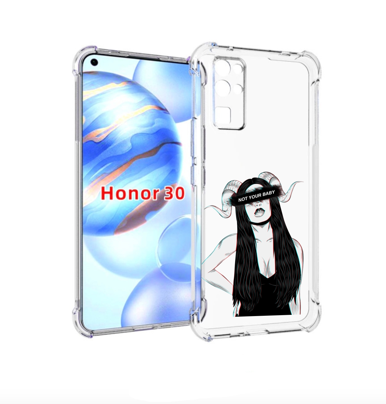 

Чехол бампер MyPads not-your для Honor 30 (BMH-AN10) противоударный, Прозрачный, Tocco