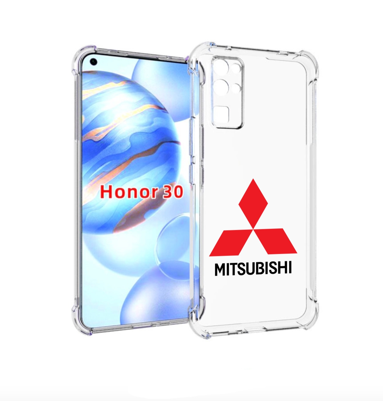 

Чехол бампер MyPads mitsubishi-3 для Honor 30 (BMH-AN10) противо, Прозрачный, Tocco