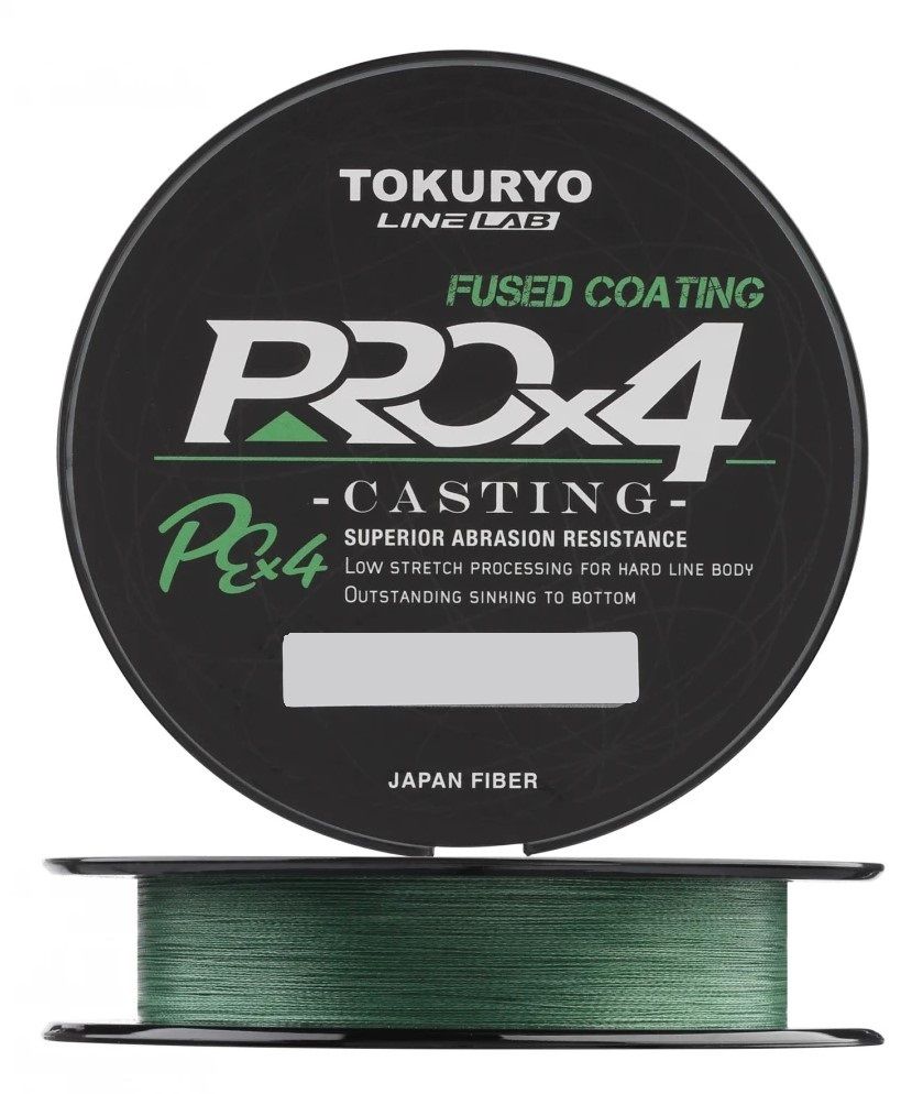 

Tokuryo Леска плетеная (шнур) TOKURYO PRO PE X4 DARK GREEN PE (PPX4DG10 (150 м 0,171мм) ), Зеленый