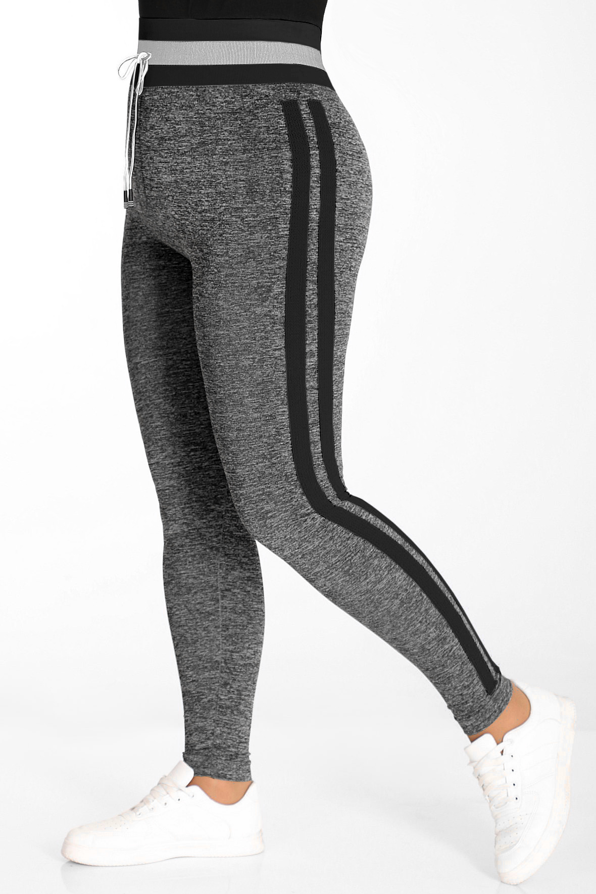 

Спортивные леггинсы женские AlmondShop 1578 серые 56 RU, 1578