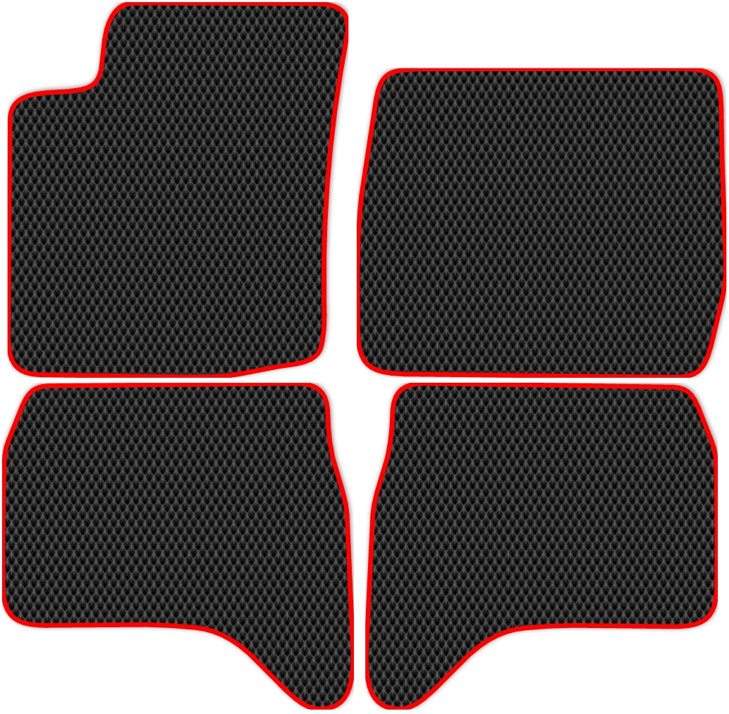 

Коврики ЭВА в салон для Suzuki Vitara ((5дв.)) 1997 - 2005, 4 шт. черный, красный кант, 4703-S4N-H