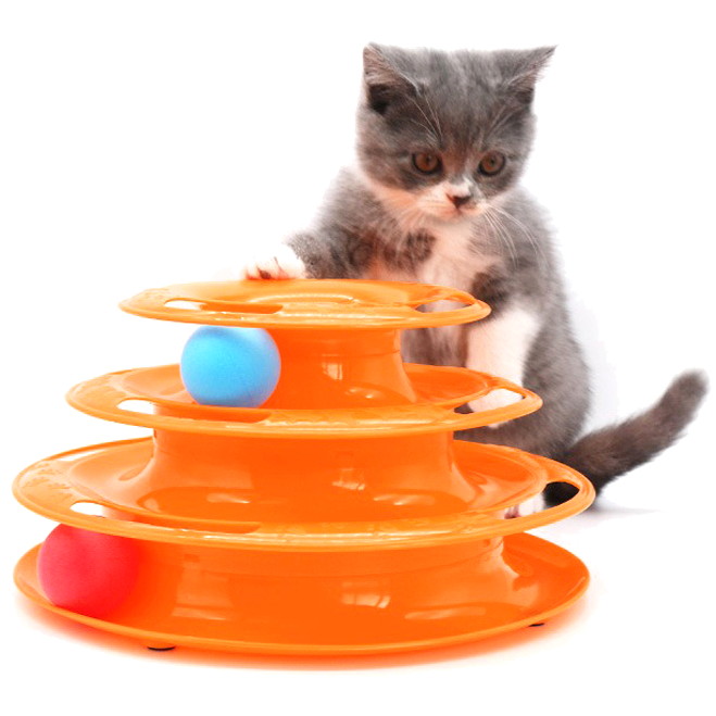 Игрушка для кошек интерактивная Ультрамарин Волна удовольствия 351-295 цвет оранжевый