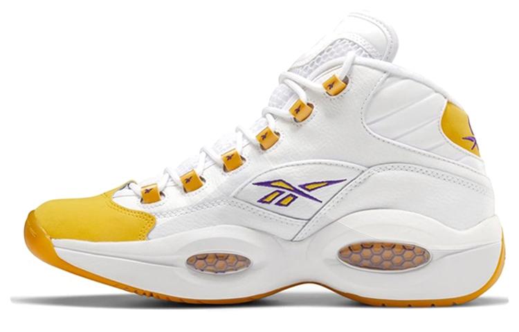 

Кроссовки унисекс Reebok Question Mid Yellow Toe белые 41 EU, Белый, Question Mid Yellow Toe