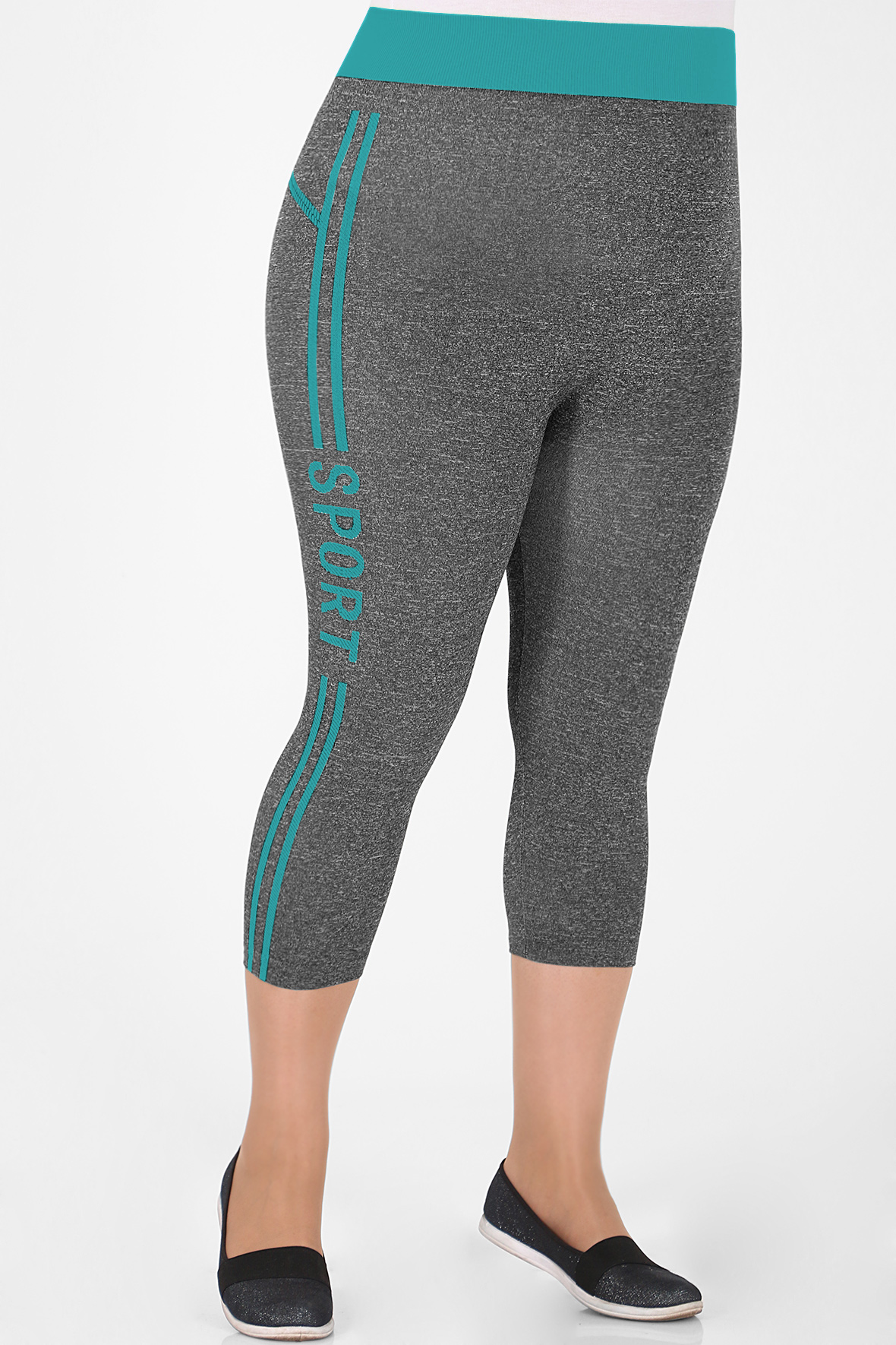 

Спортивные леггинсы женские AlmondShop серые, 7001.С5