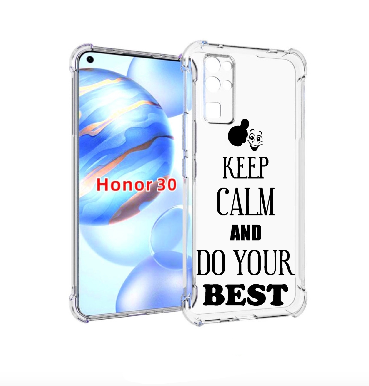 

Чехол бампер MyPads keep-calm-and для Honor 30 (BMH-AN10) против, Прозрачный, Tocco