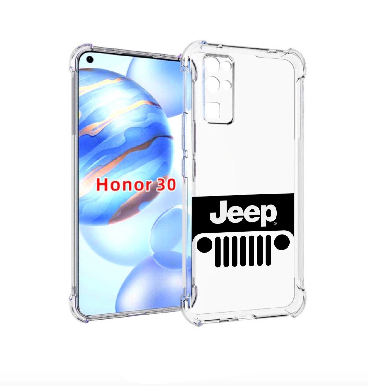 

Чехол бампер MyPads jeep-джип-3 мужской для Honor 30 (BMH-AN10), Прозрачный, Tocco