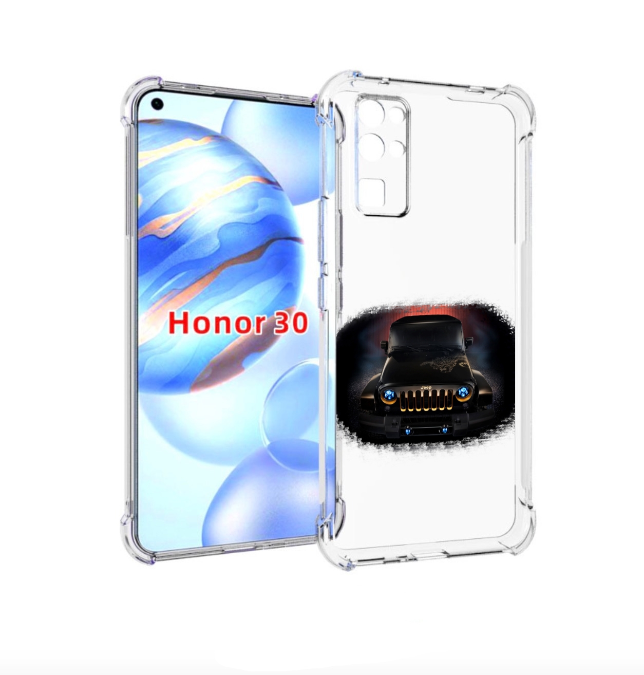

Чехол бампер MyPads jeep джип 2 для Honor 30 (BMH-AN10) противоу, Прозрачный, Tocco