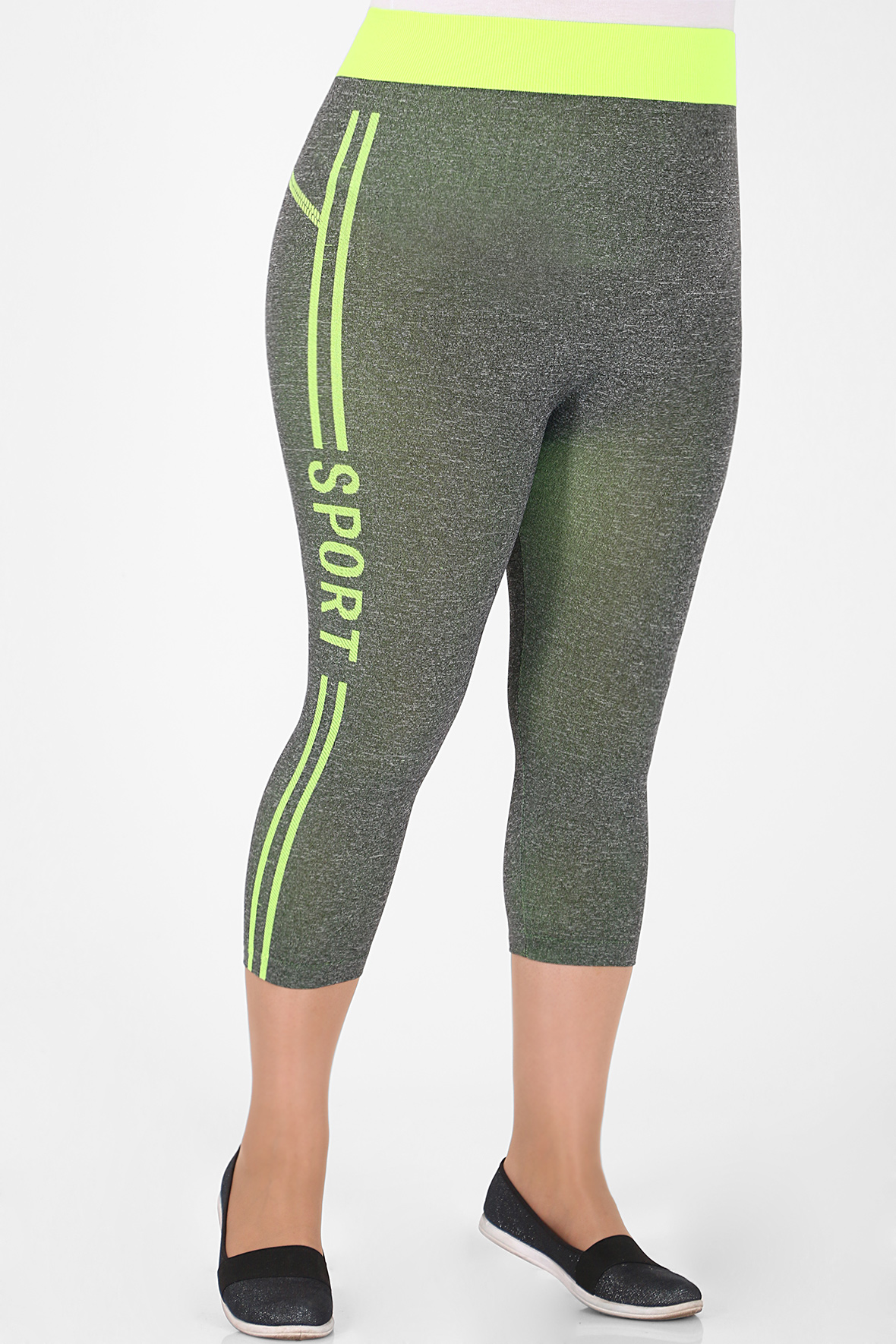 

Спортивные леггинсы женские AlmondShop 7001 серые 52 RU, 7001