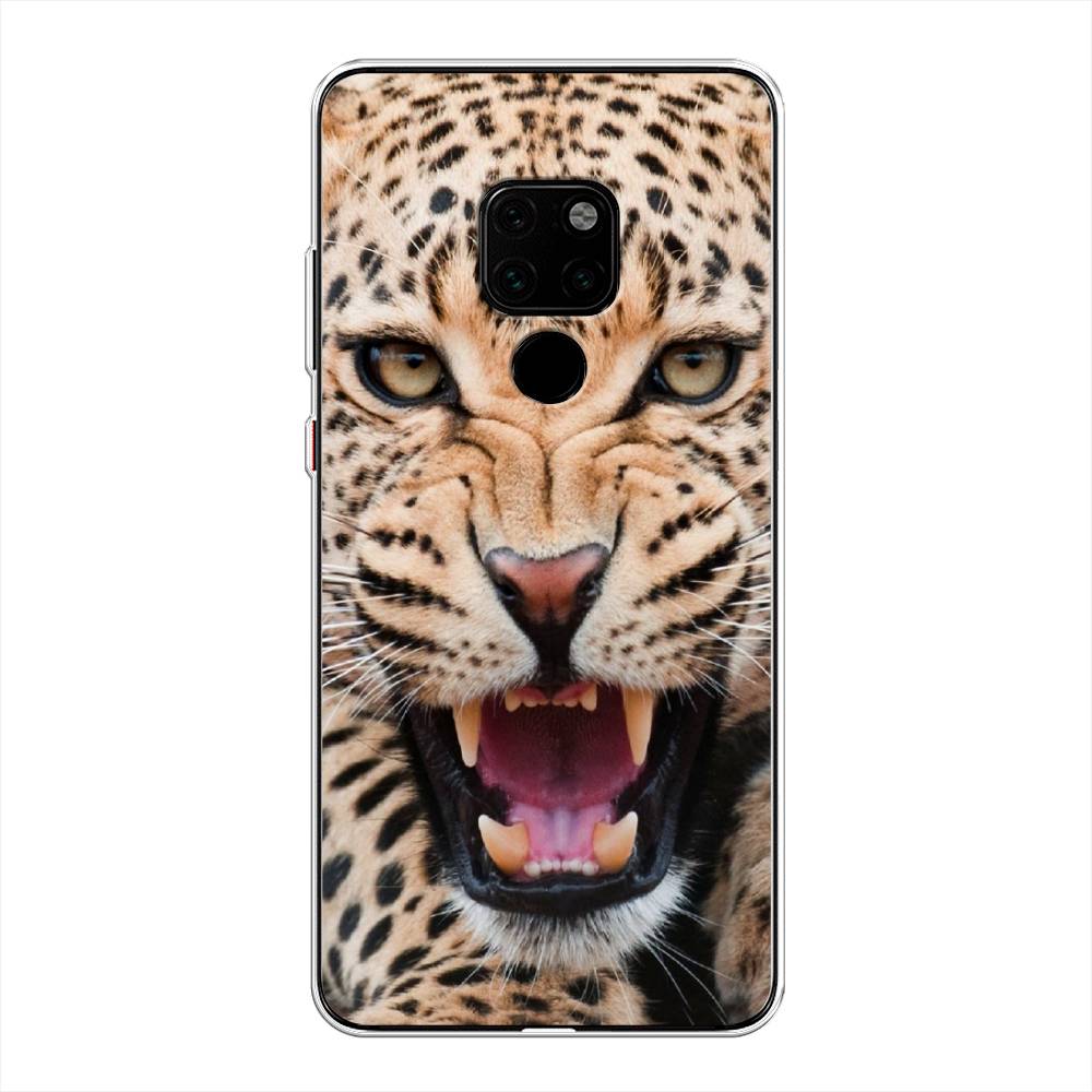 

Чехол на Huawei Mate 20 "Леопард 3d", Бежевый;черный, 66850-6