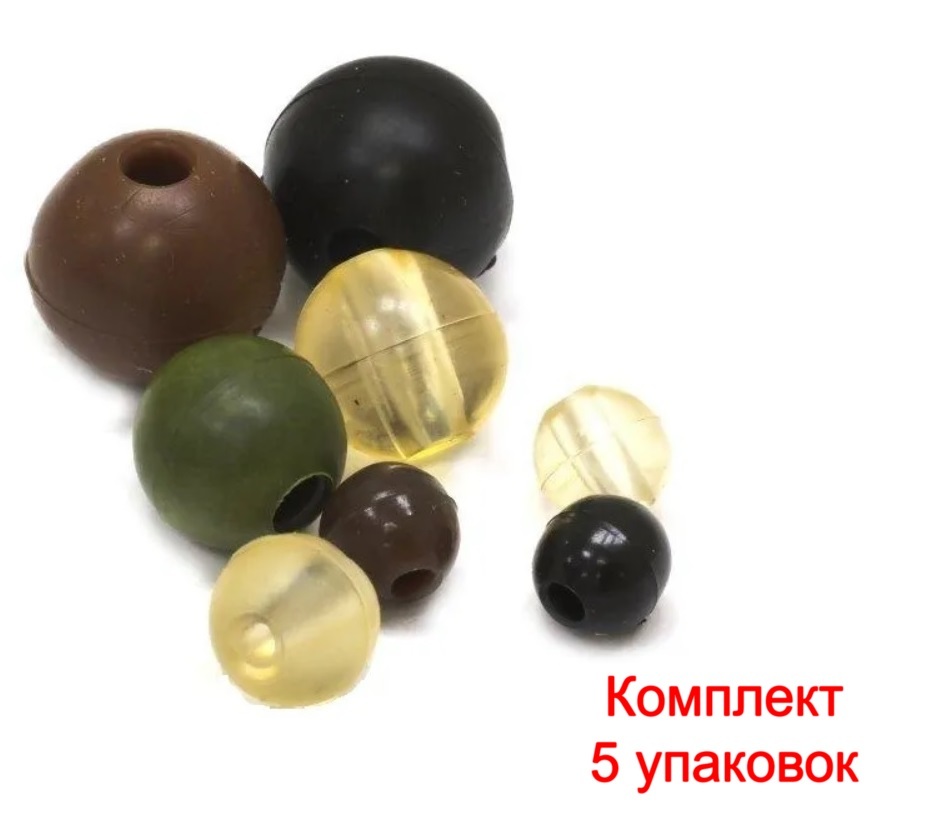 

Бусина, стопора ассорти ( 5 упк.), Разноцветный, ассорти