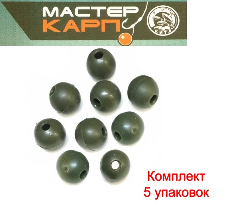 

Бусина d11 зеленая (силикон) ( 5 упк. по 10шт), Зеленый, d11