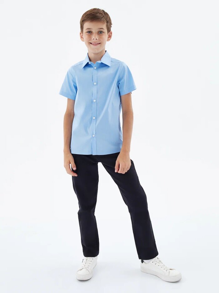 Сорочка OVS для мальчиков, голубая, 10-11 лет, 1814096 футболка для мальчиков голубая с принтом