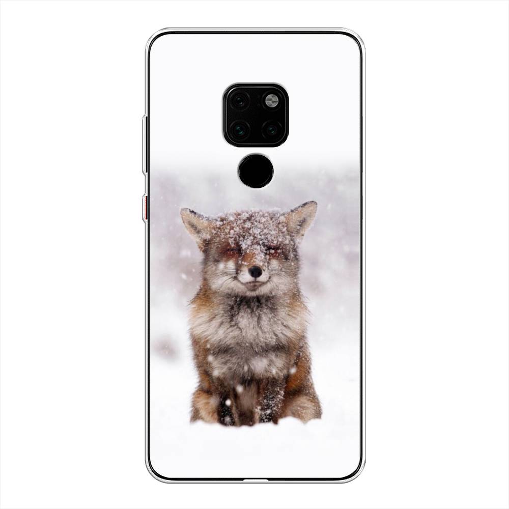 

Чехол на Huawei Mate 20 "Зимняя лиса", Белый;серый;коричневый, 66850-1