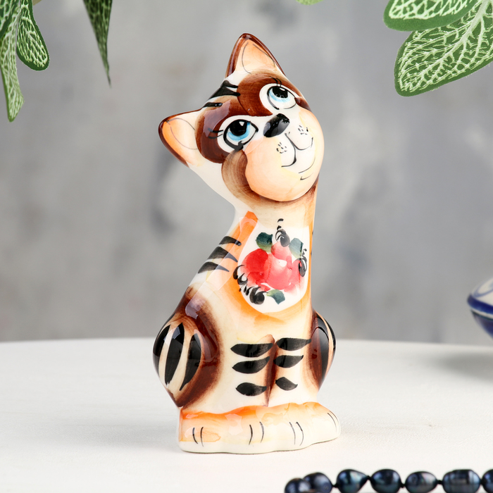 

Сувенир Кот с кошкой, малый, Бежевый;коричневый