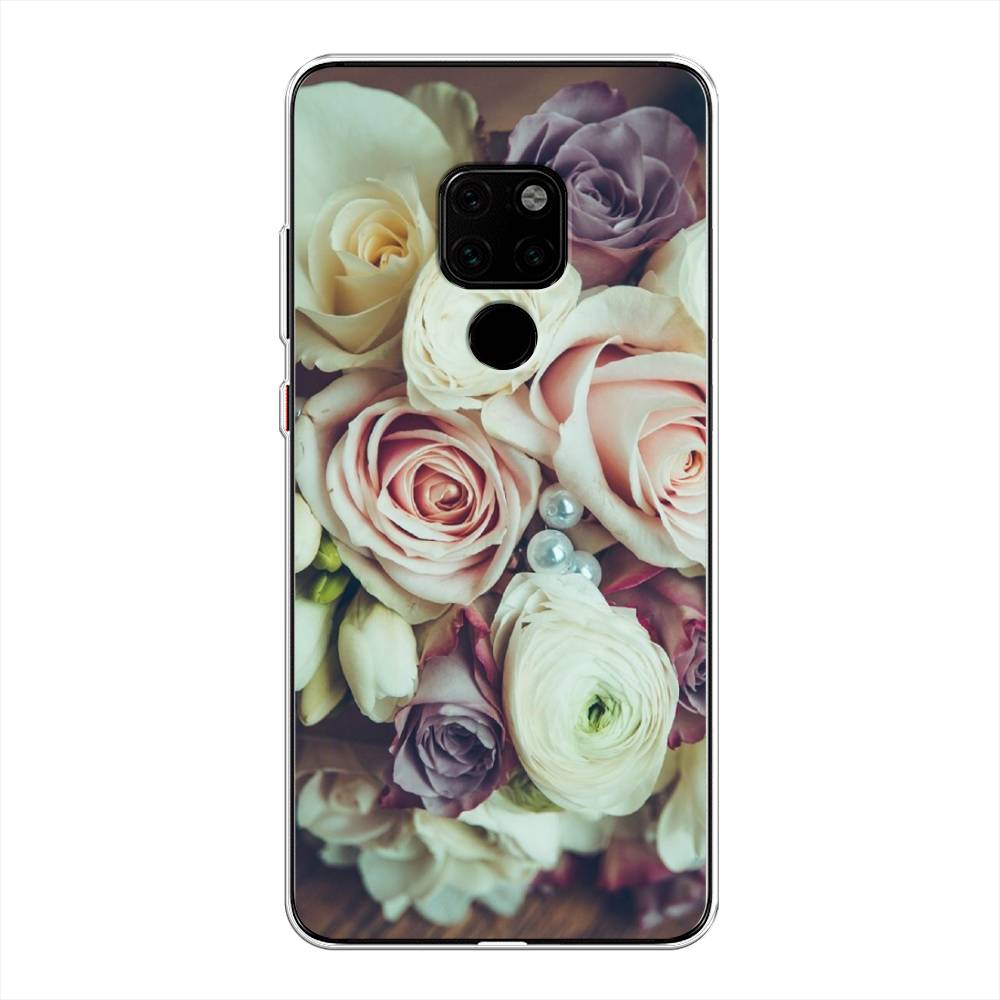 

Чехол на Huawei Mate 20 "Свадебный букет", Белый;фиолетовый, 66850-2