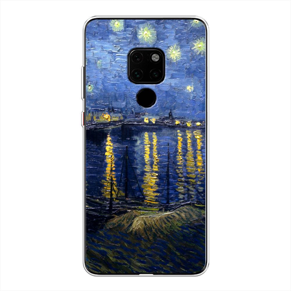 

Чехол на Huawei Mate 20 "Звездная ночь над Роной", Синий;желтый, 66850-4