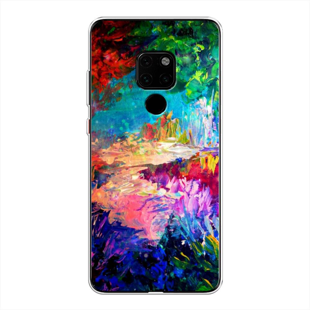

Чехол на Huawei Mate 20 "Лес-гуашь", Синий;розовый;зеленый, 66850-4