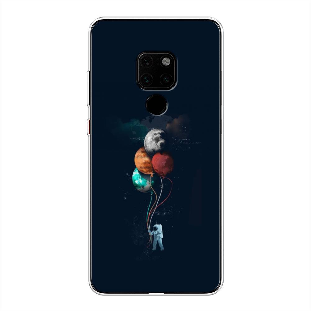 

Чехол на Huawei Mate 20 "Космонавт с шариками", Разноцветный, 66850-4