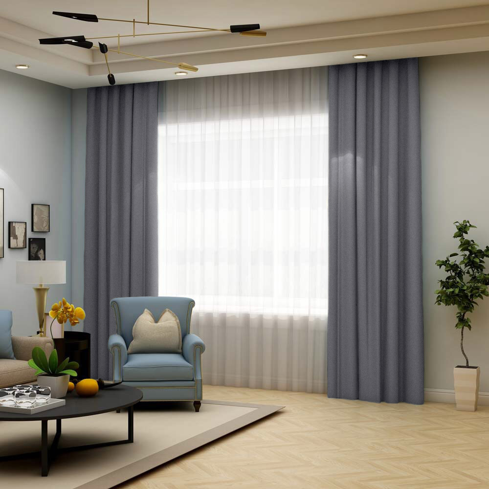 

Шторы блэкаут Глубокое Озеро БЛ-ОД-44 серые 300x240 см (2 шт), БЛ-ОД-44