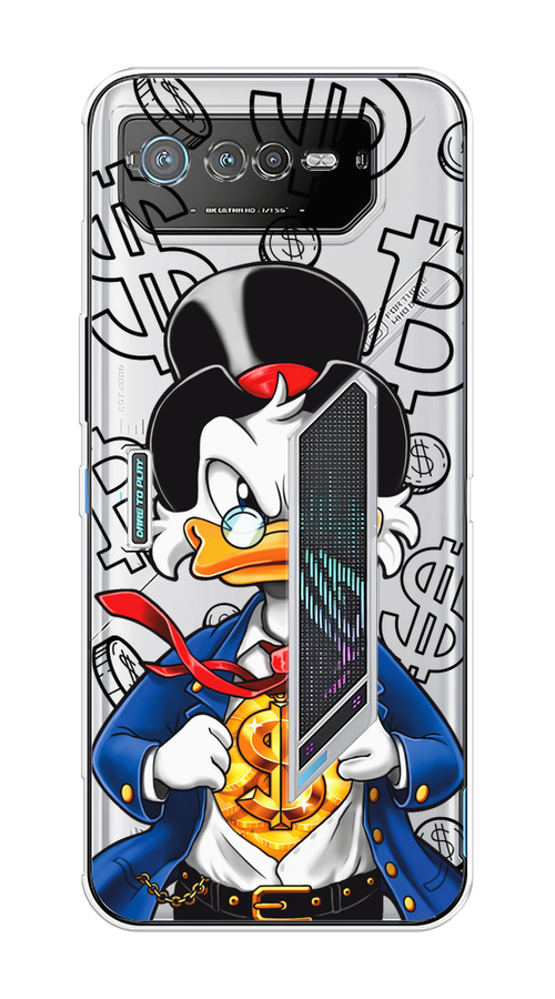 

Чехол на Asus ROG Phone 6 "Scrooge Goldman", Черный;белый;синий, 44650-1
