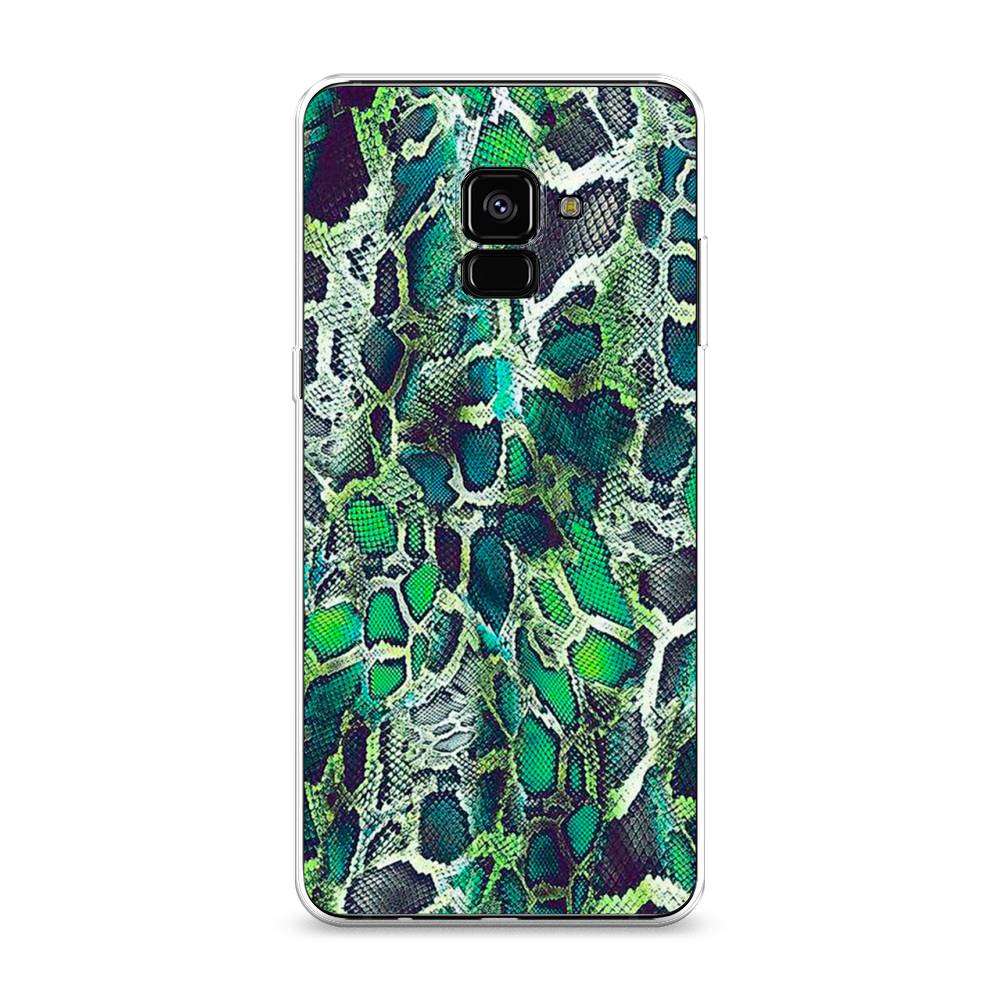 фото Чехол awog "зеленая кожа змеи" для samsung galaxy a8 +