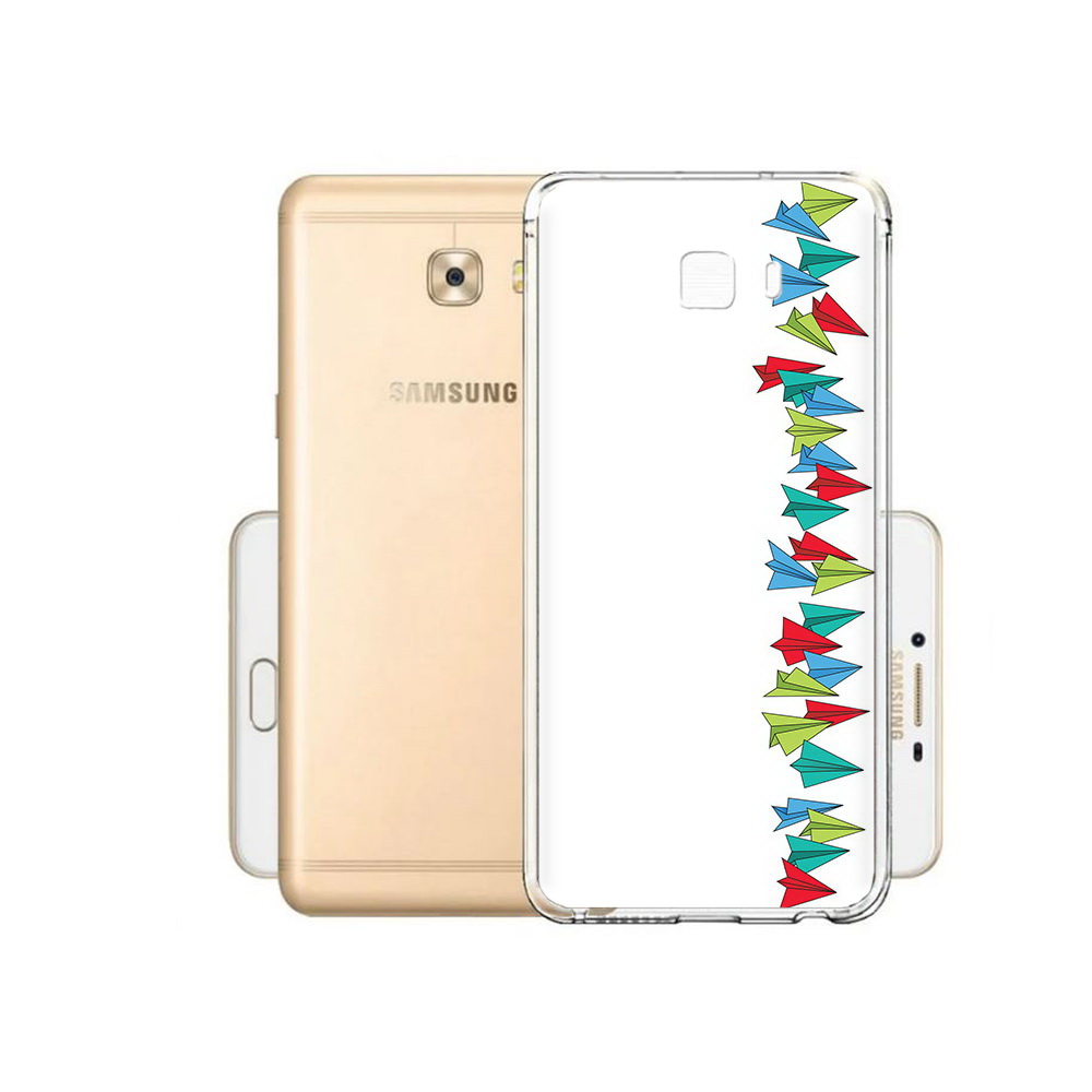 

Чехол MyPads Tocco для Samsung Galaxy C9 Pro самолетики из листочков, Прозрачный, Tocco