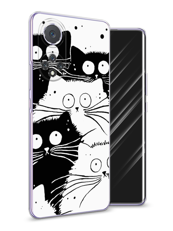 

Чехол Awog на Huawei Nova 9 "Коты черно-белые", Черный;белый, 6106150-2