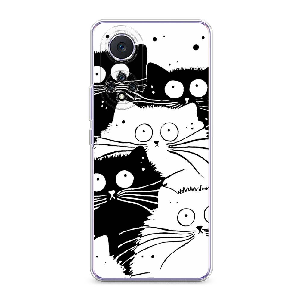 фото Чехол awog "коты черно-белые" для huawei nova 9