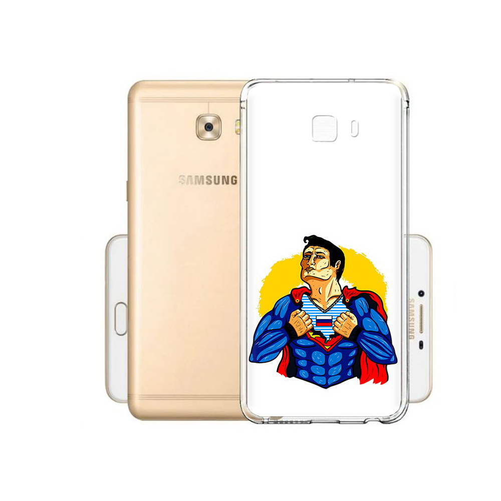 

Чехол MyPads Tocco для Samsung Galaxy C9 Pro русский супермен, Прозрачный, Tocco