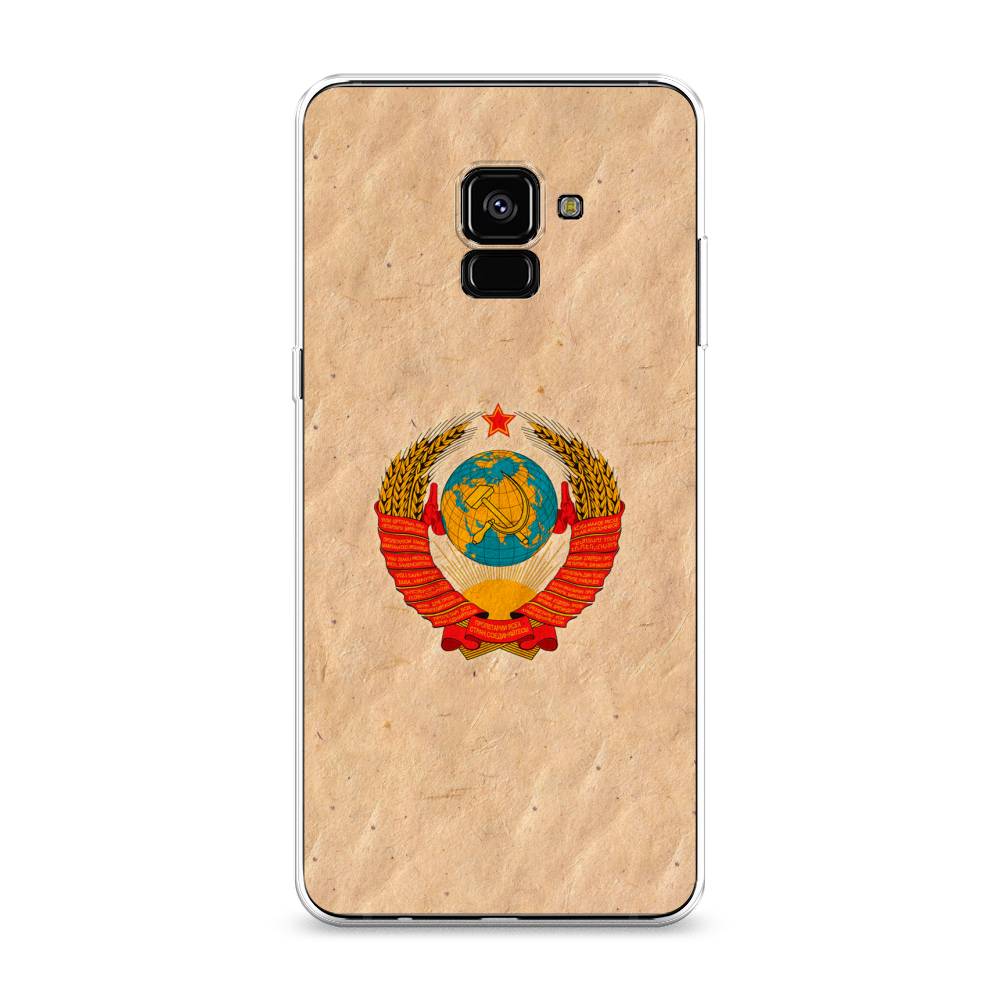 

Чехол Awog на Samsung Galaxy A8 + "Союз пролетариев", Бежевый;красный, 25550-10