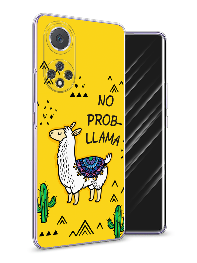 

Чехол Awog на Huawei Nova 9 "No probLLama", Желтый;черный;синий, 6106150-2