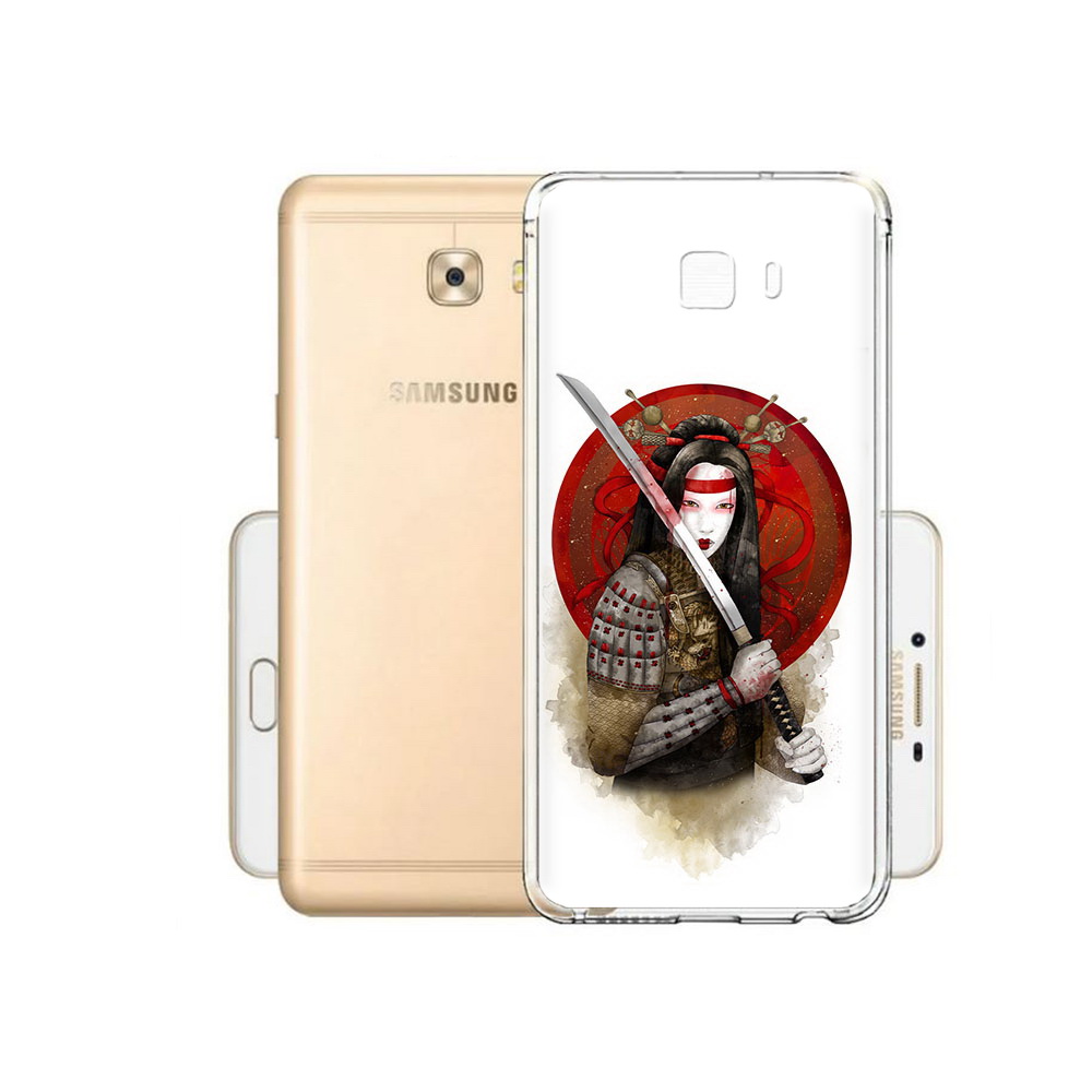

Чехол MyPads Tocco для Samsung Galaxy C9 Pro рисованная девушка с катаной, Прозрачный, Tocco