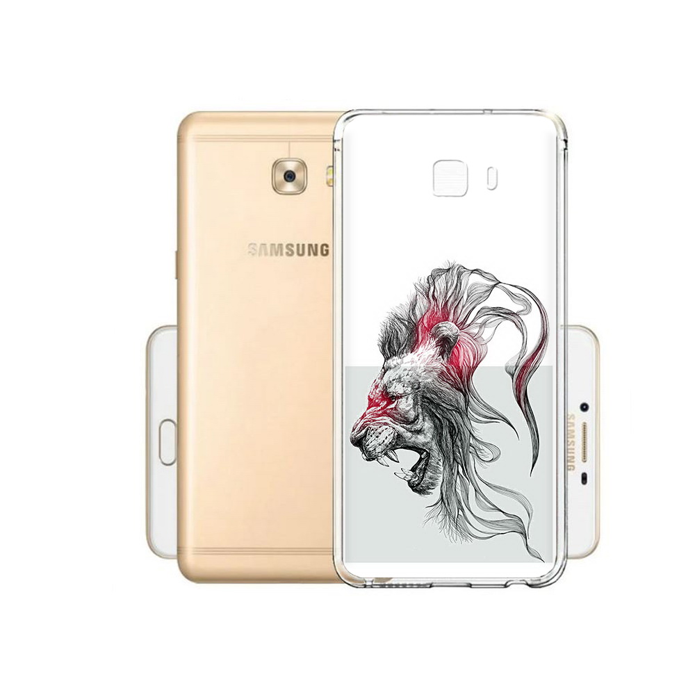 

Чехол MyPads Tocco для Samsung Galaxy C9 Pro разъяренный лев, Прозрачный, Tocco