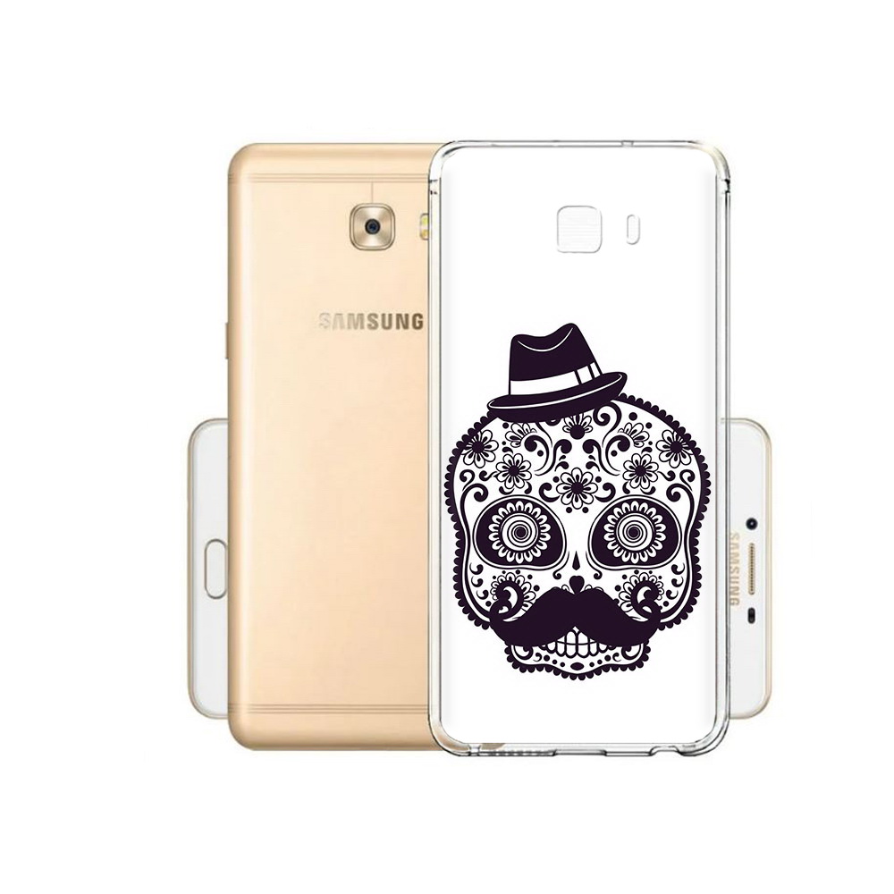

Чехол MyPads Tocco для Samsung Galaxy C9 Pro разрисованный скелет, Прозрачный, Tocco