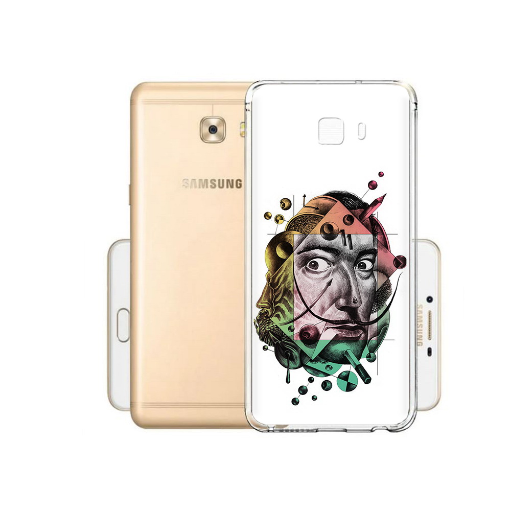 

Чехол MyPads Tocco для Samsung Galaxy C9 Pro разноцветное лицо абстракция, Прозрачный, Tocco