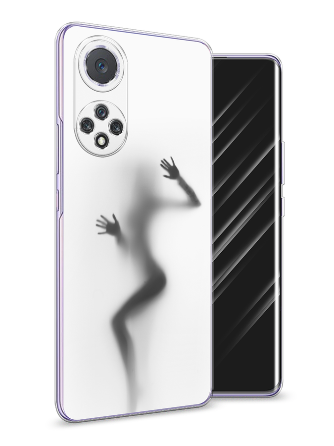 

Чехол Awog на Huawei Nova 9 "Девушка в душе", Серый;белый;черный, 6106150-7