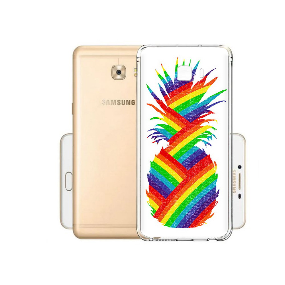 

Чехол MyPads Tocco для Samsung Galaxy C9 Pro радужный ананас, Прозрачный, Tocco