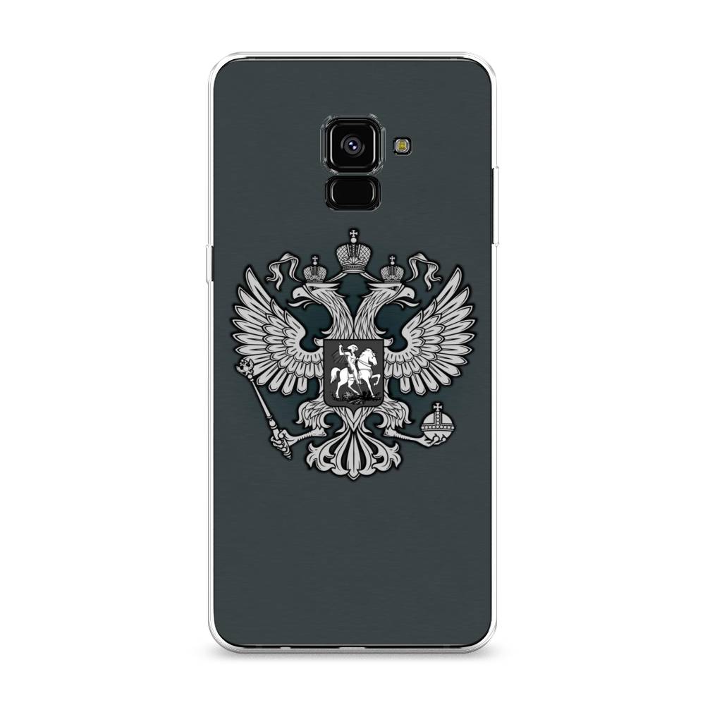 фото Чехол awog "герб россии серый" для samsung galaxy a8 +