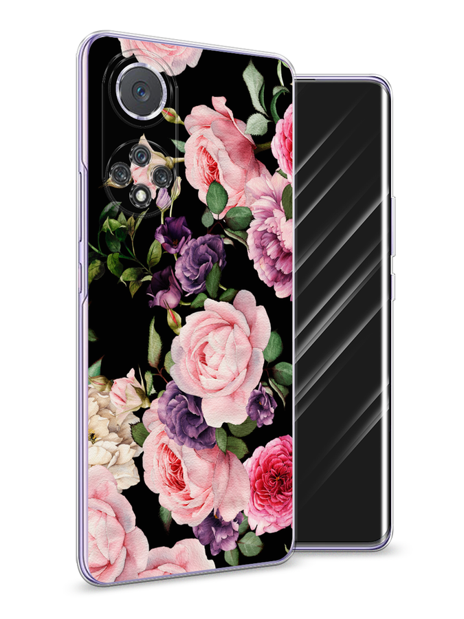 

Чехол Awog на Huawei Nova 9 "Пионы на черном", Черный;розовый;зеленый, 6106150-8