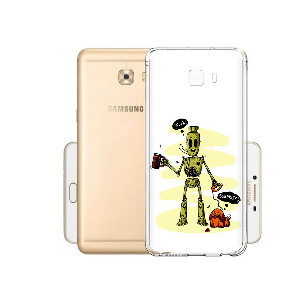 

Чехол MyPads Tocco для Samsung Galaxy C9 Pro прикольный робот, Прозрачный, Tocco