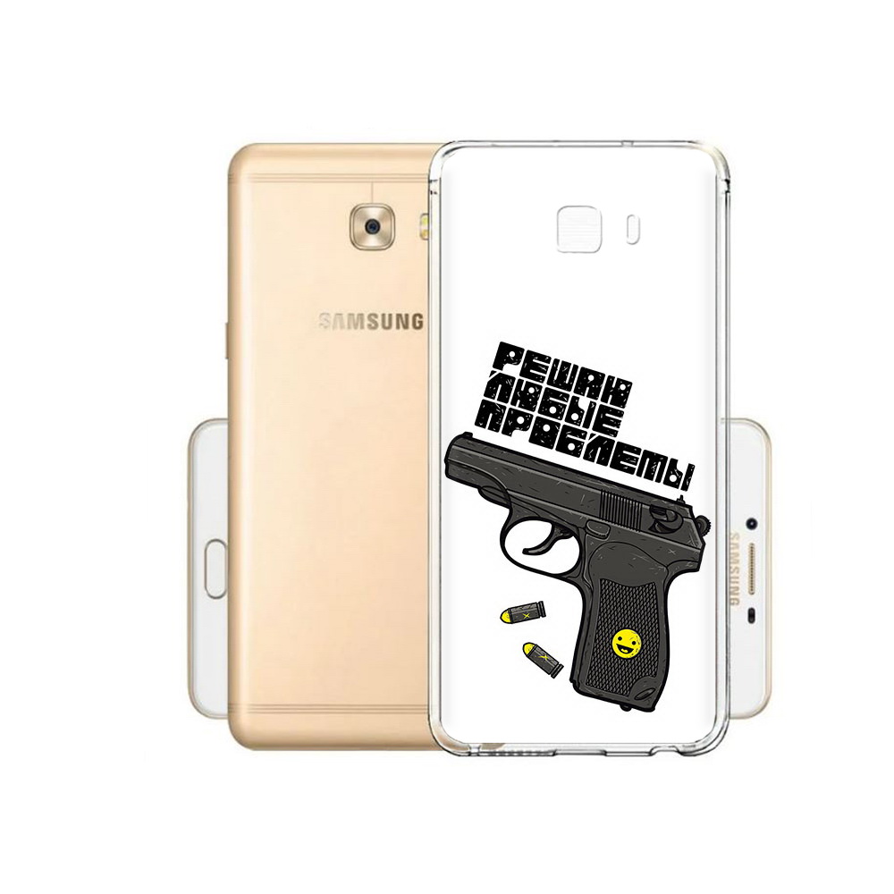 Чехол MyPads Tocco для Samsung Galaxy C9 Pro пистолет против проблем