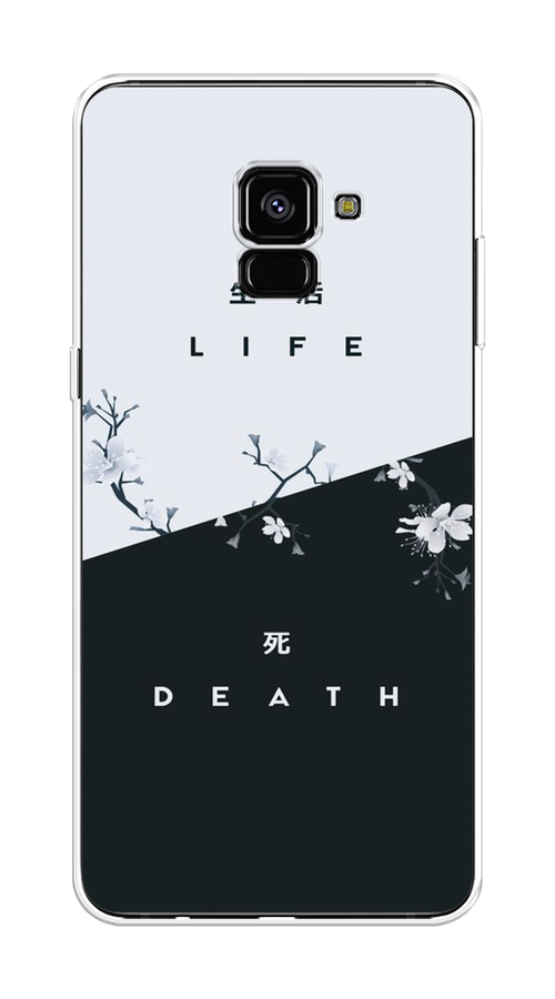 

Чехол Awog на Samsung Galaxy A8 + "Life and death", Черный;серый, 25550-7