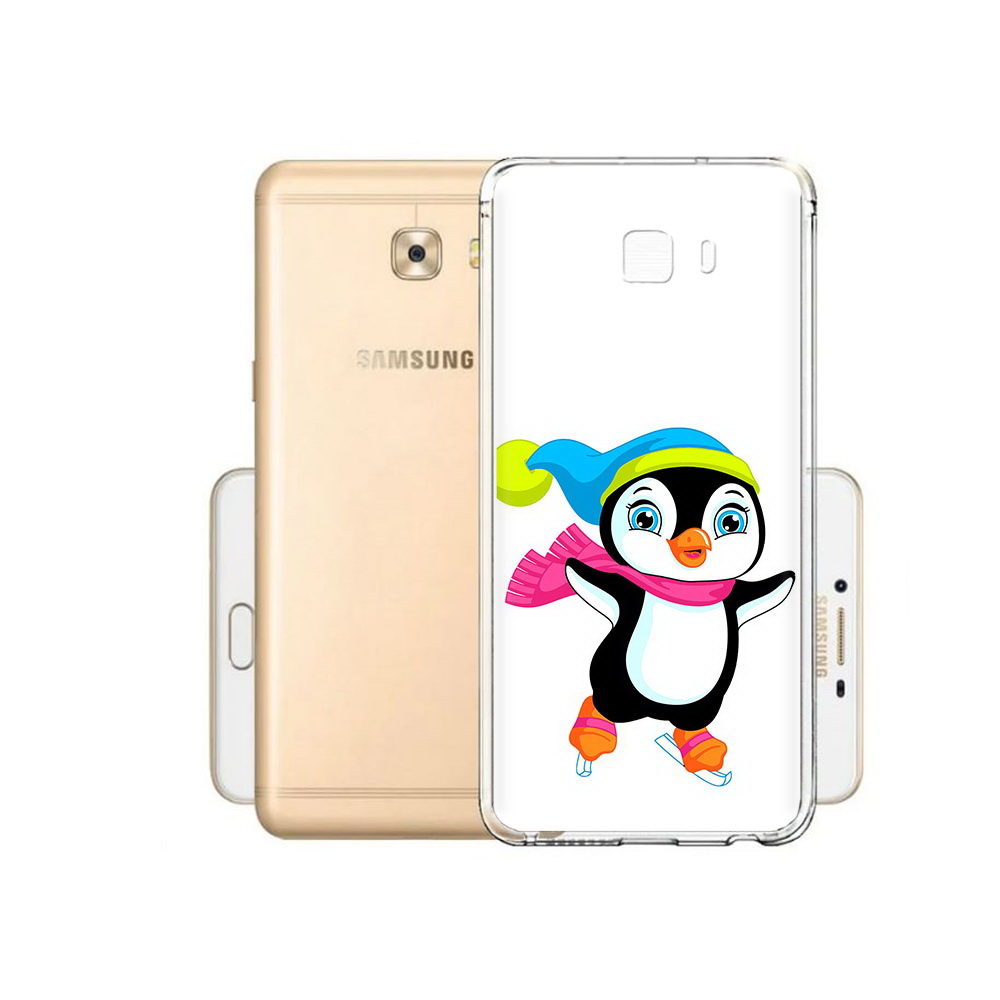 

Чехол MyPads Tocco для Samsung Galaxy C9 Pro пингвин на коньках, Прозрачный, Tocco